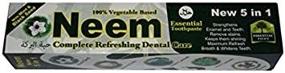 img 4 attached to 🦷 6 Pack of 6.5oz Neem Toothpaste - Mint & Black Seed - 5 in 1 Formula