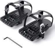 🚴 peloton bike and bike+ pedal toe cages - adjustable toe clips cage for look delta pedals - enhance indoor cycling experience with sneakers logo