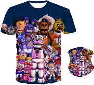 👾 fun and functional: 3d face mask novelty youth t-shirt for children cartoon characters logo