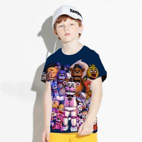 img 3 attached to 👾 Fun and Functional: 3D Face Mask Novelty Youth T-Shirt for Children Cartoon Characters