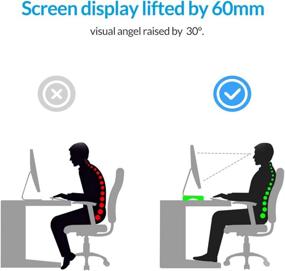 img 3 attached to 🖥️ ORICO Aluminum Monitor Stand with Keyboard Storage Space - Unibody Computer Riser for PC, Laptop, Printer - Desktop Stand Base up to 27" Screens