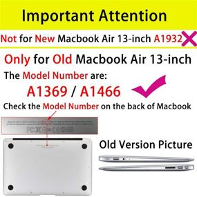 img 3 attached to 🍒 Sykiila 4 in 1 Hard Shell Case for Older MacBook Air 13 Inch (2010-2017), Model A1369 / A1466 - HD Screen Protector, TPU Keyboard Cover, Sleeve - Cherry Tree on Mountain