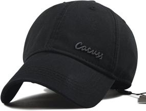 img 1 attached to 🧢 CACUSS Men's Cotton Classic Baseball Cap with Adjustable Buckle Closure - Stylish Dad Hat for Perfect Fit