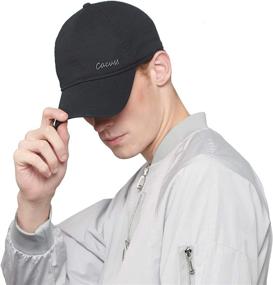 img 2 attached to 🧢 CACUSS Men's Cotton Classic Baseball Cap with Adjustable Buckle Closure - Stylish Dad Hat for Perfect Fit