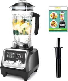 img 4 attached to OMMO Professional Countertop Blender with Built-in Timer - High Power Smoothie Maker for Blending, Chopping, Grinding - 68oz Cups Included