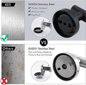 img 2 attached to KES Bathroom Towel Hook Robe Hook Shower Kitchen Wall Hanging Hooks - No Drill Wall Mount, Durable SUS 304 Stainless Steel, Matt Black (2 Pack) - A2164DG-BK-P2