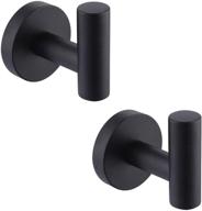 kes bathroom towel hook robe hook shower kitchen wall hanging hooks - no drill wall mount, durable sus 304 stainless steel, matt black (2 pack) - a2164dg-bk-p2 logo