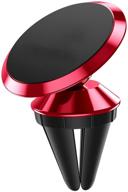 🚗 red magnetic car mount with 360° rotation, radar shape design, aluminum alloy air vent cell phone holder car cradle mount for cell phones and mini tablets logo