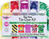 🌈 набор для одношаговой окраски tulip one-step tie-dye kits радуга - 5 цветов, 1.62 унции. логотип