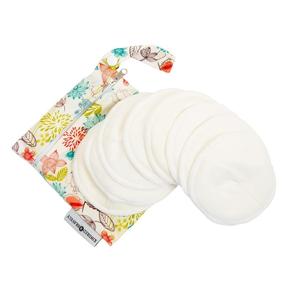 img 4 attached to 🤱 Organic Washable Breast Pads 8 Pack: Reusable Nursing Pads for Breastfeeding, Convenient Carry Bag Included