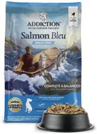 🐟 premium addiction salmon bleu dog food: complete & balanced diet for optimal skin & coat health - made in new zealand logo