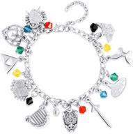 🧝 xofoao zelda charms lobster clasp bracelet - the legend of zelda, 10 charms logo