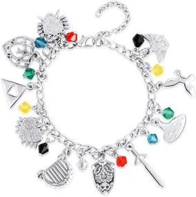 img 1 attached to 🧝 XOFOAO Zelda Charms Lobster Clasp Bracelet - The Legend of Zelda, 10 Charms