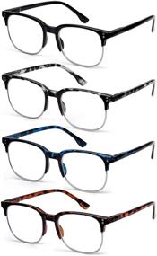 img 4 attached to Eyekepper Reading Glasses Semi Rim Eyeglasses Vision Care