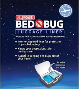 img 1 attached to Bed Bug Proof Luggage Liner (Medium) by AllerEase - Interior Zippered Liner for Secure and Easy Fit in Luggage - Protection for Travel Belongings - Bed Bug Proof Fabric with Zipper Closure