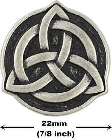 img 3 attached to Set of 10 Celtic Trinity Knot Metal Shank Buttons - 22mm (7/8 inch) in Antique Silver