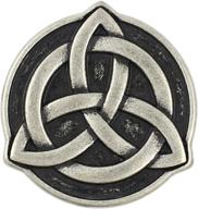 set of 10 celtic trinity knot metal shank buttons - 22mm (7/8 inch) in antique silver logo