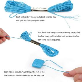 img 2 attached to 🌈 Rainbow Embroidery Floss Kit: 100 Skeins for Friendship Bracelets, Cross Stitch, DIY Sewing