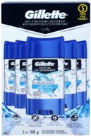 🌬️ stay fresh longer with gillette endurance clear gel deodorant, cool wave - 5 pack (3.8 oz.) logo