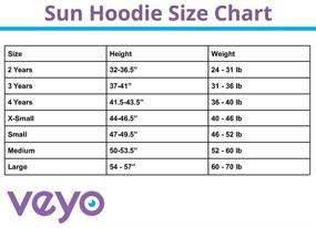 img 1 attached to Veyo Kids Sun Hoodie - Boys & Girls UV Protection Shirt with Hood, Lightweight and Breathable