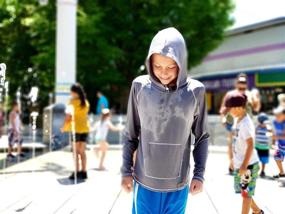 img 3 attached to Veyo Kids Sun Hoodie - Boys & Girls UV Protection Shirt with Hood, Lightweight and Breathable