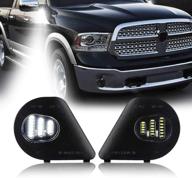 d-lumina side mirror puddle lights assembly for dodge ram 1500-5500: under mirror puddle led lamp 6500k white (2-pieces) logo