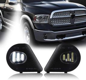 img 4 attached to D-Lumina Side Mirror Puddle Lights Assembly for Dodge Ram 1500-5500: Under Mirror Puddle LED Lamp 6500K White (2-Pieces)