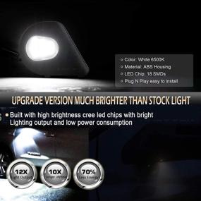 img 3 attached to D-Lumina Side Mirror Puddle Lights Assembly for Dodge Ram 1500-5500: Under Mirror Puddle LED Lamp 6500K White (2-Pieces)