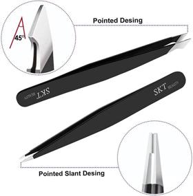 img 1 attached to Tweezers Eyebrows Multifunctional Professional Precision