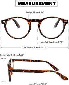 img 3 attached to 👓 Amillet Reading Glasses 3 Pack for Men and Women, Retro Round Spring Hinges Frame Readers, 3 Colors with Gift Packaging, Reading Glasses +2.00 Strength