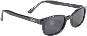 img 4 attached to Unisex-Adult Biker Sunglasses (Black/Smoke, One Size) by X-KD