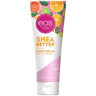 🍊 eos лучший крем для рук shea - розовый цитрус: натуральный лосьон с маслом карите для 24-часового увлажнения, 2.5 унции логотип