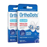 🦷 orthodots clear - moisture activated silicone dental wax alternative for brace pain relief. orthodots offer superior adhesion & extended wear over orthodontic wax (24 count clear) logo