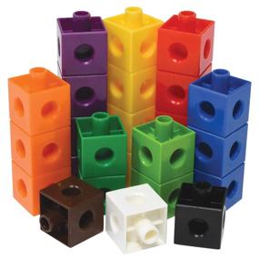 img 4 attached to 🧩 edxeducation Linking Cubes - Set of 100 - Math Manipulatives for Construction and Early Math - Suitable for Preschoolers Age 3+ and Elementary Students