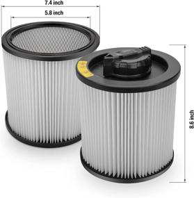 img 1 attached to 🚗 Efficient Cartridge Filter for DEWALT DXVC6910: Ideal for 6-16 Gallon Capacity