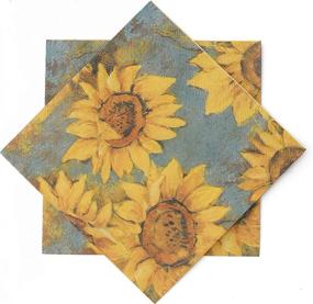 img 4 attached to ELINNEE Sunflower Luncheon Disposable Serviettes: Convenient and Eco-Friendly Option for Any Occasion