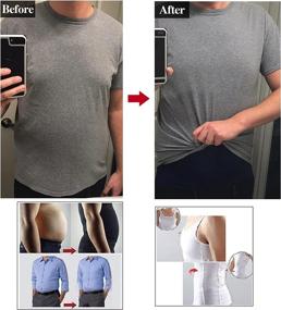 img 1 attached to 👕 GKVK Men's Slimming Body Shaper Vest Shirt for Abs and Abdomen Slimming