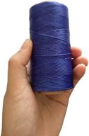 🧵 284 yard 150d 0.8mm leather sewing waxed thread / hand stitching cord for leather craft diy (blue) logo