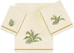 img 1 attached to 🌴 Tommy Bahama Palmiers Hand Towel- Premium Quality, 28x16, Ivory