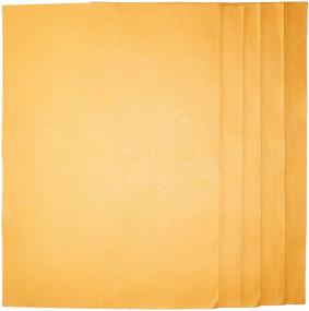 img 4 attached to The Ultimate 20X27 Orange Super Absorbent German Shammy Cloths for All Cleaning Needs - Pack of 5