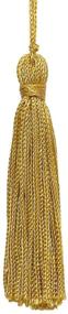 img 1 attached to 🎉 DÉCOPRO Set of 10 Gold Chainette Tassel Trim - Elegant 3 Inch Long Tassels with 1 Inch Loop, Perfect for Crafting, Home Décor, and DIY Projects - Beautiful Gold Color (Style# RT03 - Color: Gold)