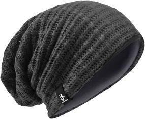 img 4 attached to 🧢 VECRY Men's Slouchy Beanie Knit Crochet Rasta Cap for All-Season Use