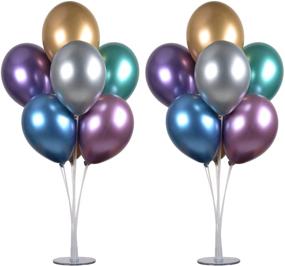 img 4 attached to 🎈 LANGXUN 2 Set 28" Height Table Balloon Stand Kit: Perfect Decorations for Birthday Parties, Weddings, Christmas, and More!