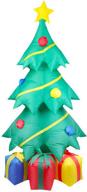 🎄 bring joy to your yard with vigdur 4ft christmas tree inflatables: colorful gift boxes, star, and holiday party decor! logo