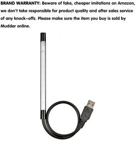 img 1 attached to Mudder Portable USB LED White Light Lamp - Dimmable & Touch Switch - for Laptop Computer PC (Black)