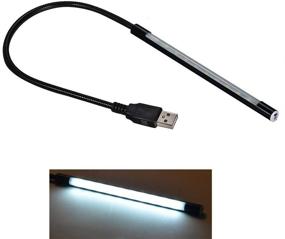 img 3 attached to Mudder Portable USB LED White Light Lamp - Dimmable & Touch Switch - for Laptop Computer PC (Black)