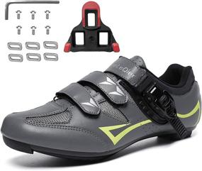 img 3 attached to 🚴 Unisex Road Cycling Shoes for Indoor Peloton, Compatible with SPD and Outdoor Delta Cleats - Ideal Bicycle Shoes