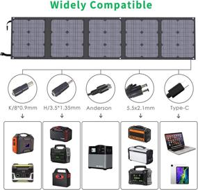 img 2 attached to 🔌 100W Foldable Portable Solar Panel with 18V/5.5A DC Output, PD 45W Type C, Dual USB Compatible with Jackery Explorer/Goal Zero/Flashfish/BALDR Power Station, Notebook, RV, Phone
