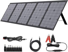 img 4 attached to 🔌 100W Foldable Portable Solar Panel with 18V/5.5A DC Output, PD 45W Type C, Dual USB Compatible with Jackery Explorer/Goal Zero/Flashfish/BALDR Power Station, Notebook, RV, Phone