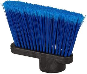 img 2 attached to 🧹 Carlisle 3685914 Duo-Sweep Metal Threaded Handle Flagged Lobby Broom - Blue, 4x7.5" Bristles, 30" Handle, 36" Length